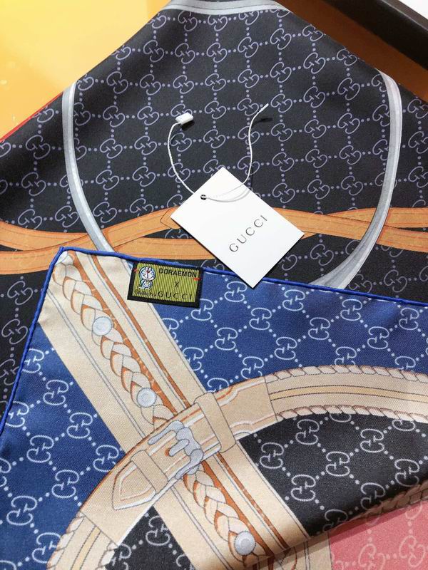 Gucci silk scarf 90X90cm  E23 (15)